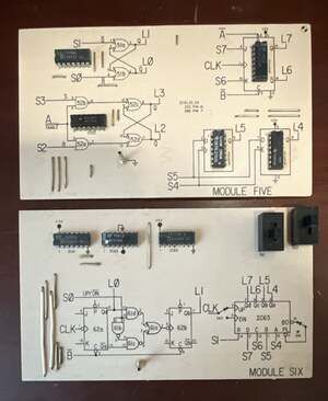 Digital Electronics Logic Trainer Module Five and Module Six Circuit Boards